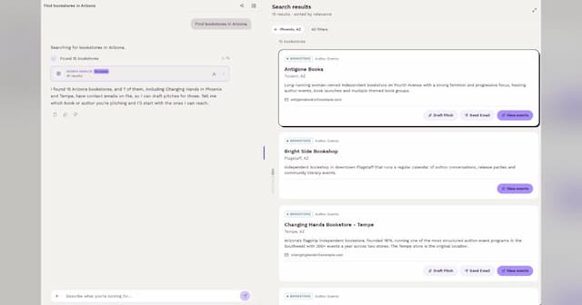 Featured Launches Find Bookstores: AI Tool for Author Book Tours