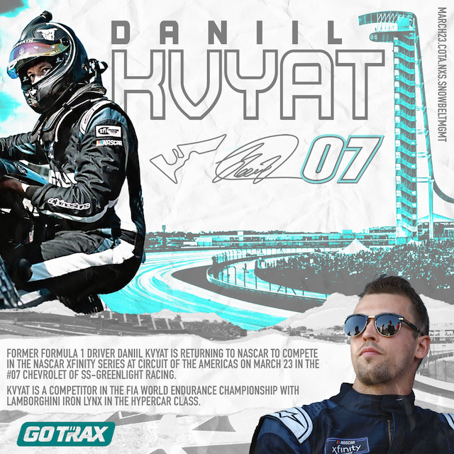 GOTRAX Partners with Daniil Kvyat for NASCAR Xfinity Series Race at Circuit of the Americas