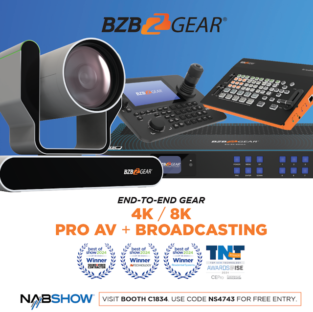 BZBGEAR® to Showcase Complete 4K/8K Solutions at NAB Show 2024