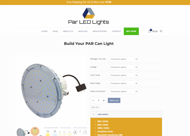 PAR LED Lights Unveils New Website with Customizable LED Lighting Solutions