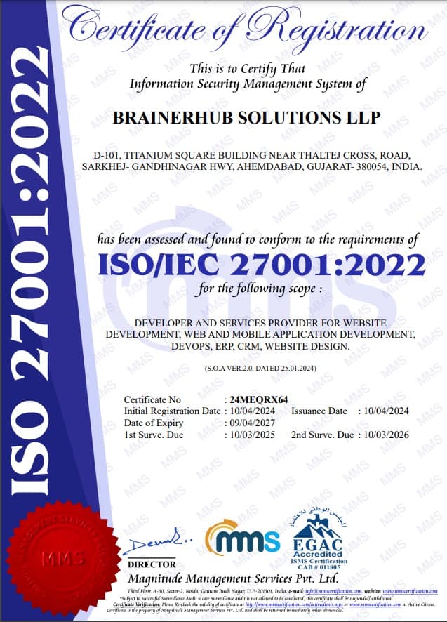 BrainerHub Solutions Attains ISO 9001 and ISO 27001 Certifications