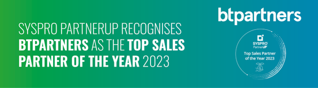 BT Partners Named Top Global Sales Partner in the 2023 Global SYSPRO PartnerUP Awards