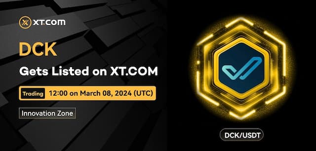 XT.COM Announces Listing of DCK (DexCheck) and DCK/USDT Trading Pair in DeFi Innovation Zone