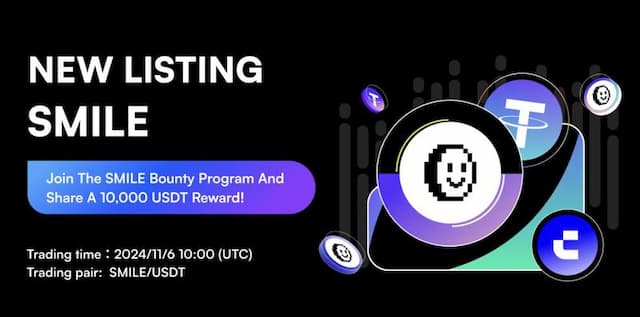 CoinW to List BitSmiley (SMILE) on DEFI Zone, Launches SMILE Bounty Program